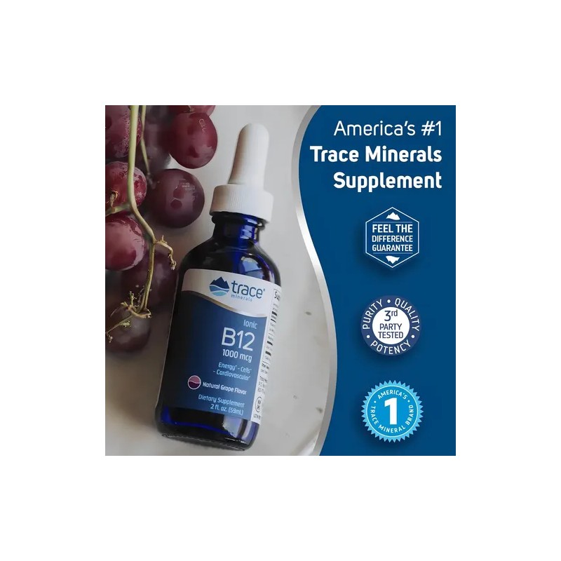 Suplemento Trace Minerals Vitamina B12 Líquido para el Metabolismo y