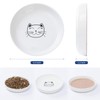 Lusifaco Shallow Cat Food Bowls, 5.9 Inch Wide Ceramic Cat