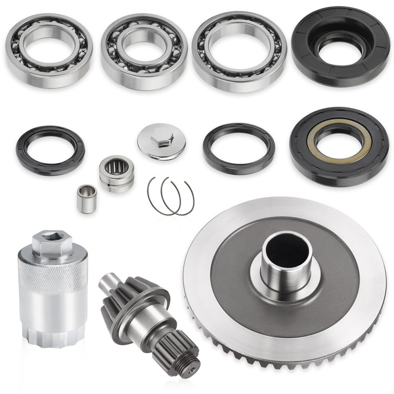 Rear Differential Ring Pinion Gear Bearing Seal Kit & Nut