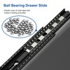 VADANIA 40" Heavy Duty Drawer Slide Without Lock #VA2053-b, Black-electroplated
