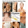 Clysoru Magnetic Necklace Clasp 14k Gold and Silver Beads Chain