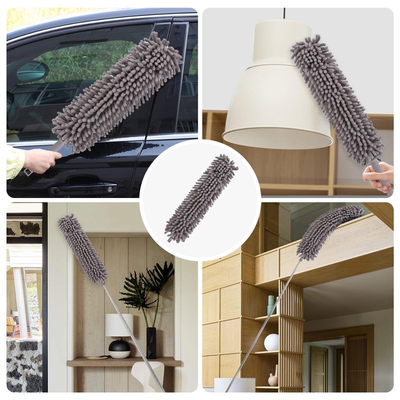 Ceiling Fan Duster with Extension Pole, Cobweb Duster & Ceiling