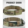 Joytale Tactical Dog Collar with Handle, Adjustable Heavy Duty Military