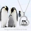 YAFEINI Penguin Family Necklaces Penguin Gifts 925 Sterling Silver Hugging