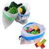 TopHomer 3 Pack Small Reusable Shopping Bag Vegetable Mesh Bag
