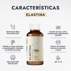 HEBBE - Elastina Acuosa 50g | Reafirma y Tonifica Piel | Combate Signos de Fatiga | Estimula Producción Natural | Aporta Elasticidad y Resiliencia | Fórmula Concentrada.