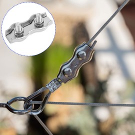 M METERXITY 4pcs Double Bolt Wire Rope Clips 2-3mm Stainless Steel Wire Cable Clamp Fasteners for Outdoor Use