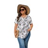 LIXHULT Womens Plus Size Tops Tunic Short Sleeve Round Neck