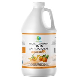 AntiMicrobial Hand Soap - Antibacterial Hand Soap Moisturizing - Liquid Hand Soap Refill Antibacterial Gallon - Moisturizing Hand Soap Antibacterial - Gentle Hand Soap - Kitchen Mandarin, 64 oz