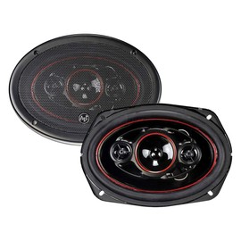 Audiopipe CSL6924R Speaker 6x9 4-Way [Pair] 500 Watt Injection Cone with Rubber Surround