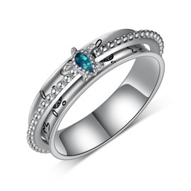 qielizhu Fidget Ring 925 Sterling Silver Turtle Spinner Rings Ocean Sea Turtles Anxiety Rings for Women Sea Turtle Gifts (9)