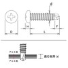 DAIDOHANT 10175644 Stainless Steel (SUS304J3) Drill Screw for Aluminum [Pan