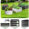 A ANLEOLIFE 6X2X1.5 ft Galvanized Raised Garden Beds Outdoor, Oval