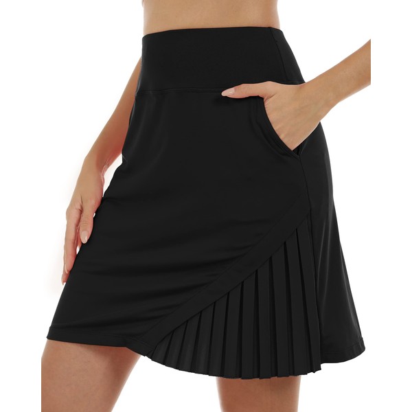 MoFiz Women's Knee Length Golf Skorts Athletic Skirts Summer Casual