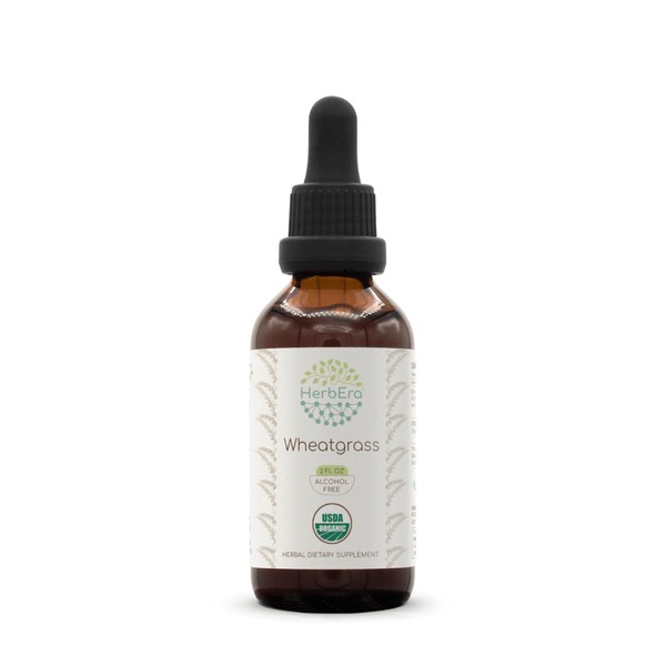 Wheatgrass B60 USDA Organic Tincture | Alcohol-Free Extract, High-Potency Herbal