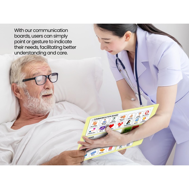 Communication Boards Set for Non verbal Adults Aphasia Stroke Patients,