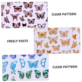 Baluue 15sheets Butterfly Nail Art Decals Shiny Manicure Stickers for Nail Decoration Includes Gold Silver Red and Designs for Enthusiasts