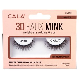 CALA - "3D Faux Mink" pestañas postizas ultraligeras y multidimensionales (1 par, LUXURY)