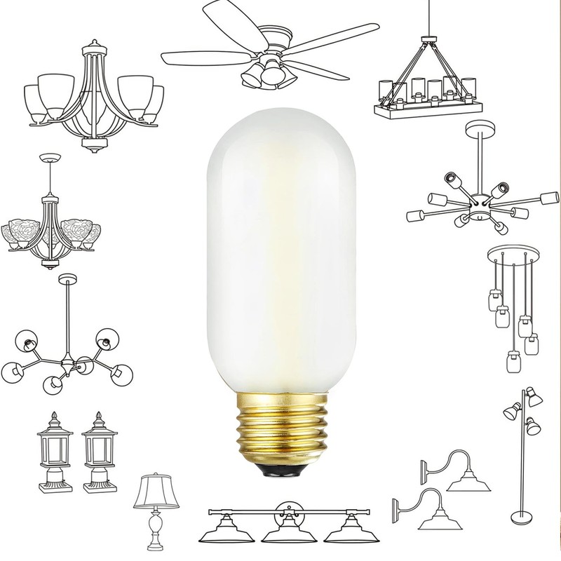 Leools E26 Frosted Edison Bulb 4W Equivalent E26 LED Bulb
