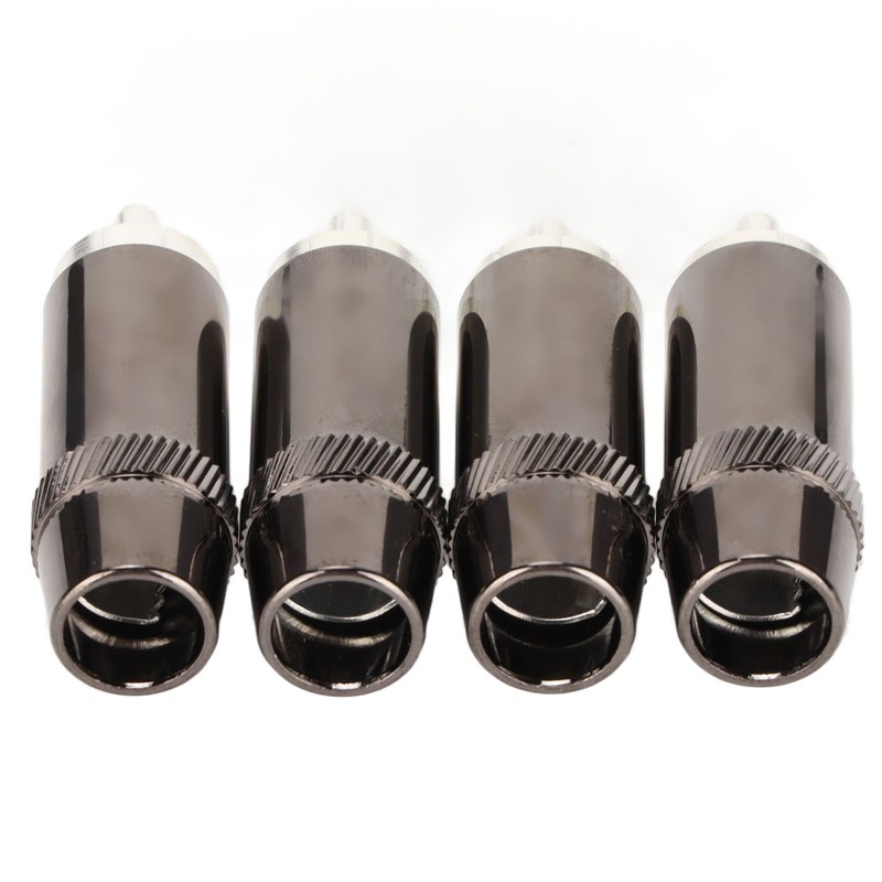 4pcs RCA Sound Plug Silver Plated RCA Male Plug Connector