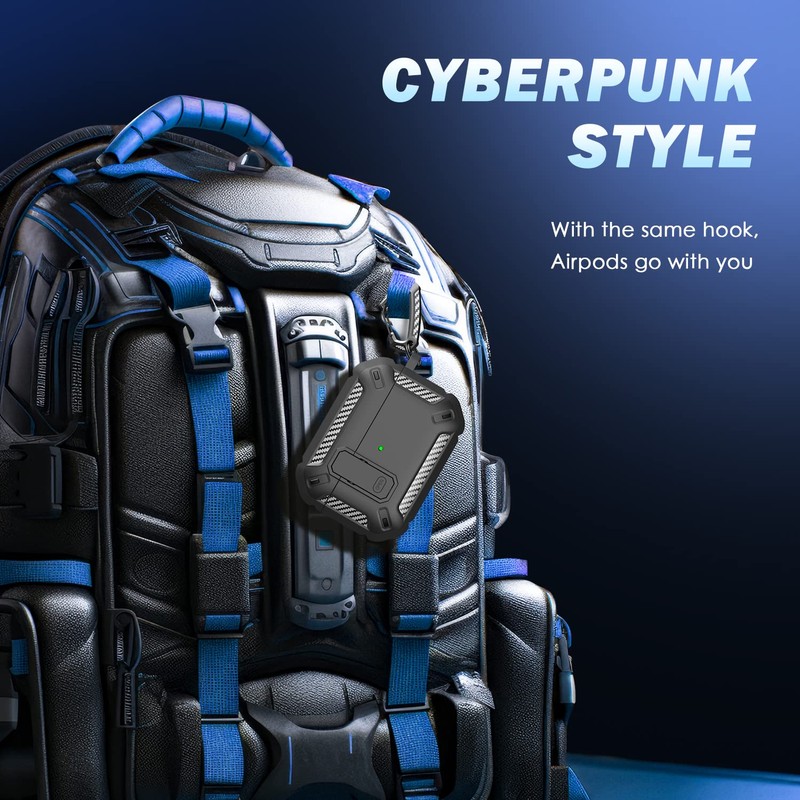 RFUNGUANGO for AirPods Pro Case Cover with Cleaner Kit, Military