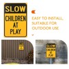iplusmile 2Pcs Slow Down Children at Play Sign, Reflective Metal