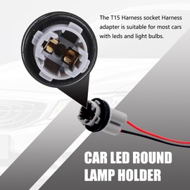 Tesnaao 2 PCS T10 Car Light Bulb Socket Wiring Harness, Multi-Purpose Small Glass Bulb Wiring Harness Pigtail Socket, Modification Replacement Repair Parts, Compatible with Most Car Models (Gray)