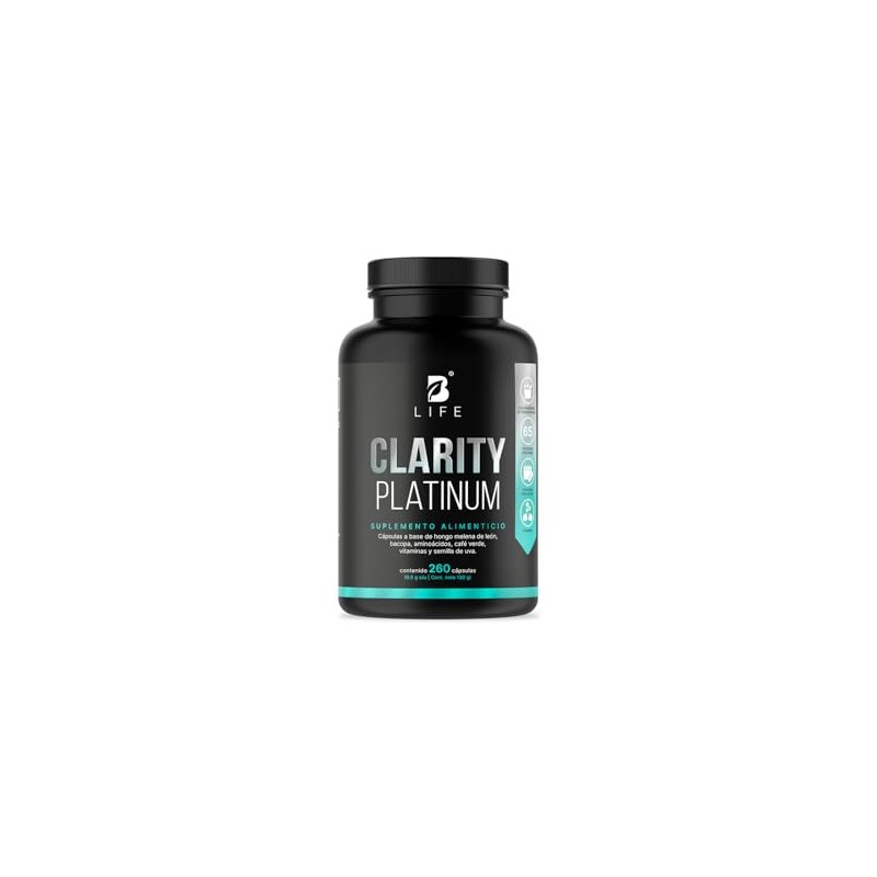 B Life Nootropico Clarity Platinum | 260 Cápsulas | Ingredientes