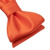 Dubulle Orange Self Tied Bow Tie and Lapel Pin Set