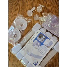 jgogonzajose Child Locks Set Cabinet Door Locks Stove Knob Cover Corner Guards - 44 Pieces