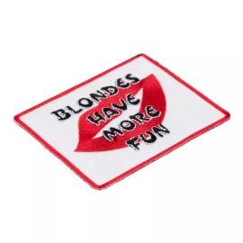 PatchStop - Worlds Largest Patch Store Blondes Have More Fun Red Lips Patch, Ladies Patches