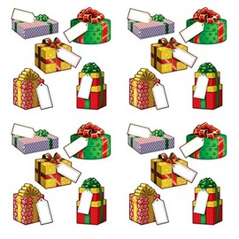 Beistle 20 Piece Colorful Mini Christmas Cut Outs for Holiday Party Bulletin Board Classroom Decorations, 4" - 5", Multicolored
