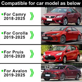 GZJUNFUGJ Exterior Door Handle Cover Protector Trim Compatible for Toyota 2018-2025 Camry,for 2020-2025 Corolla,2020-2022 Avalon,for 2016-2019 Prius,2021-2025 Venza with Smart Keyhole Accessories