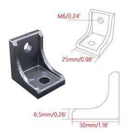 QIJINTRID 12Sets Black 1010 Series Aluminum Extrusion Connectors,12 pcs 1010 Aluminum Profile Corner Brackets,with 24 pcs Sliding T Nuts and Screws for 1010 Aluminum Extrusion Profile Accessories