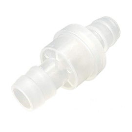 Metaland One Way Check Valve, 3/8" Hose Barb Non Return Ozone Resistance Plastic Valve for Water Fuel Oil Air Gas (Pack of 5)