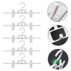 Hoypeyfiy 10pcs Stackable Plastic Clothing Hanger with Clips, Adjustable Skirt