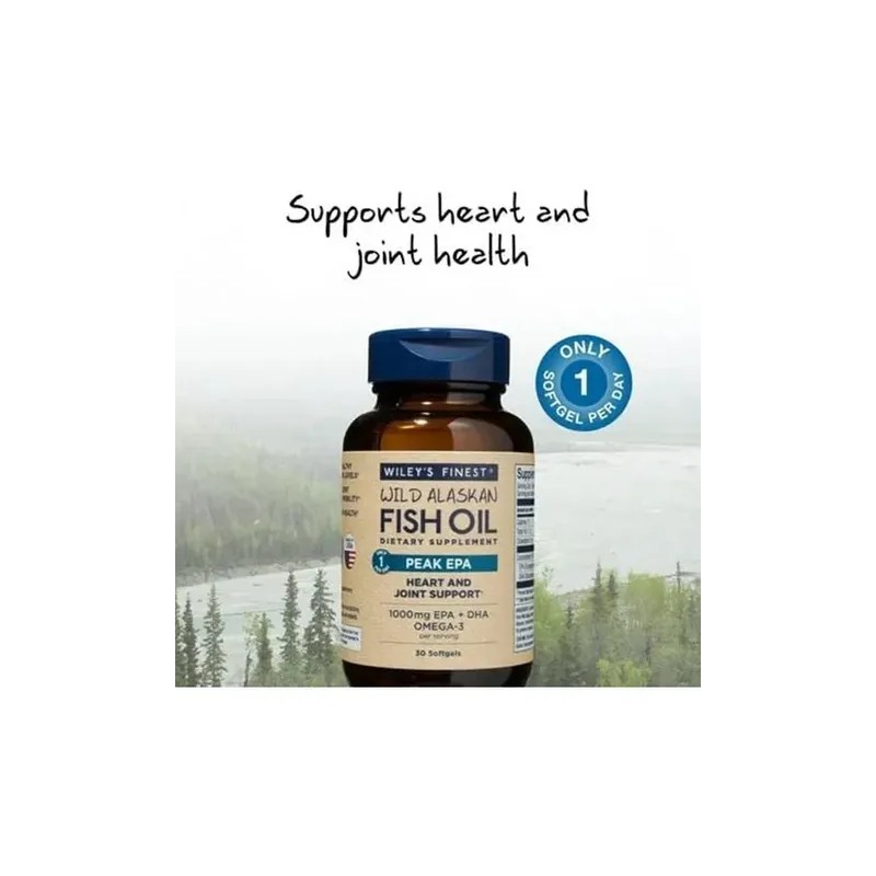 Omega 3 Wiley's Finest Wild Alaskan Fish Oil Peak EPA