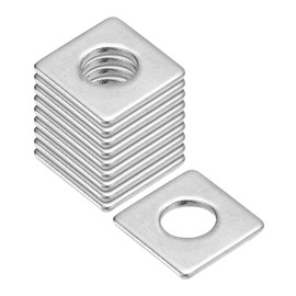 sourcing map Square Washer, 50Pcs M8x20x20x2mm 304 Stainless Steel Square Plate Washers Flat Pad Spacer Gasket for Hardware Fastener