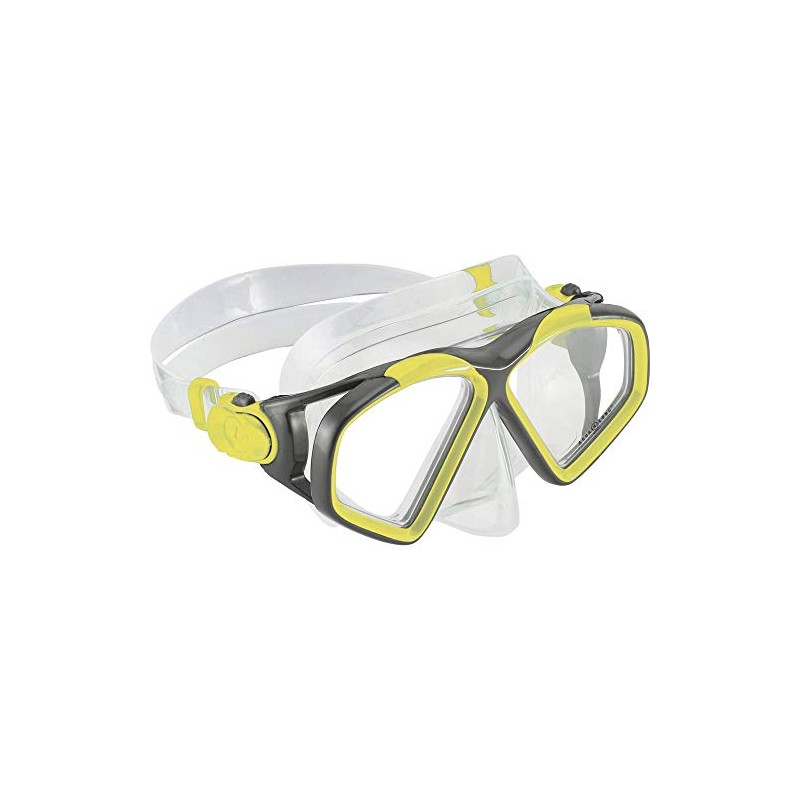 Aqua Lung Hawkeye Men's Diving Mask, Men, MS345, BRIGHT YELLOW/DARK