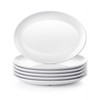 Melamine Plates,6 Pack Unbreakable White Dinner Plate for Steak, Buffet