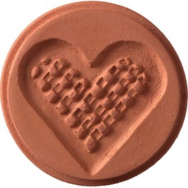 JBK Pottery Terra Cotta Cookie Stamps (Heart)