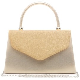Dasein Women's Evening Bag Party Clutches Wedding Purses Cocktail Prom Handbags with Frosted Glittering (Champagne)