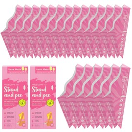 MOSTFUN 20 Pcs Disposable Female Urinal, Paper Portable Urinal for Women, Standing Pee Funnel for Pregnant, Wounded, Camping, Travel, Outdoor Activity
