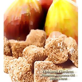 Bulk x BROWN SUGAR & FIG - Fragrance Oil - Inviting warm fragrance with notes of fresh fig, cedar, coconut milk, and musk. Great scent for candles and bath products - By Oakland Gardens (060 mL - 2.0 fl oz Bottle)