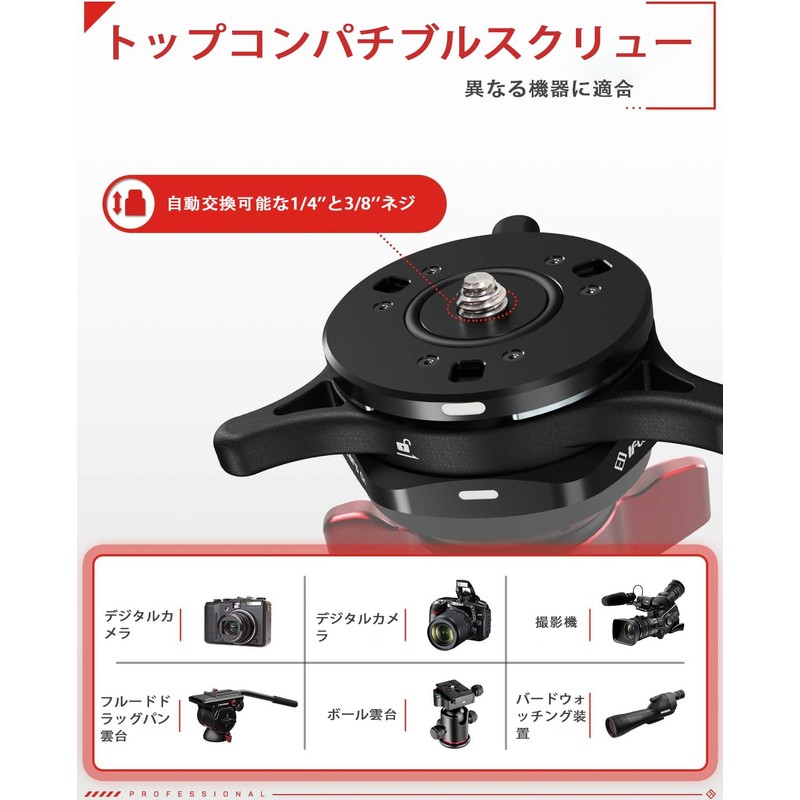 IFOOTAGE Quick Release System Seastar Q1S, Plate, 1/4" 3/8" Quick