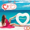 4 Pcs 47.3 Inch Inflatable Heart Shaped Pool Float Inflatable
