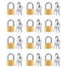 Eleqldwen 12 Pack Mini Padlock Small Padlock Solid Brass Locks