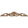 Ekena Millwork ONL12X03X01LFMA Small Green Leaf Center with Scrolls, 12