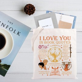 AKTAP Fantasy Reader Gifts I Love You In Book Quotes Tote Bag Romantasy Novel Lover Gifts Bookish Gifts for FW Acot-r Fans (I Love You In, Book Quotes TOTE-HT)