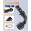 Taiidaues 10AN Push Lock Hose Fitting End 90 Degree Elbow